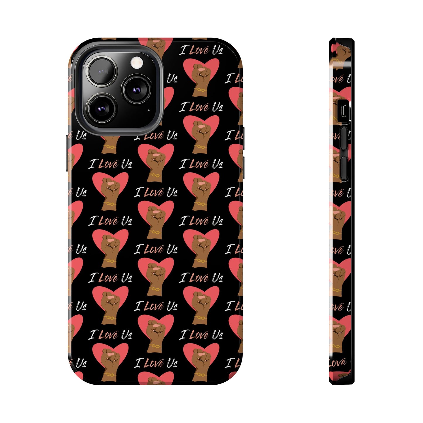 'I Love Us' Black Tough Phone Cases