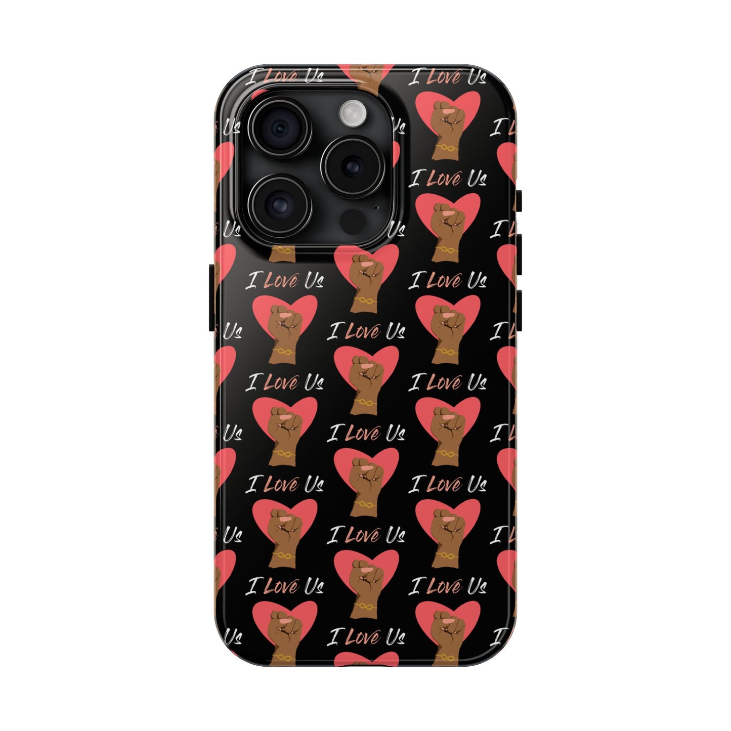 'I Love Us' Black Tough Phone Cases