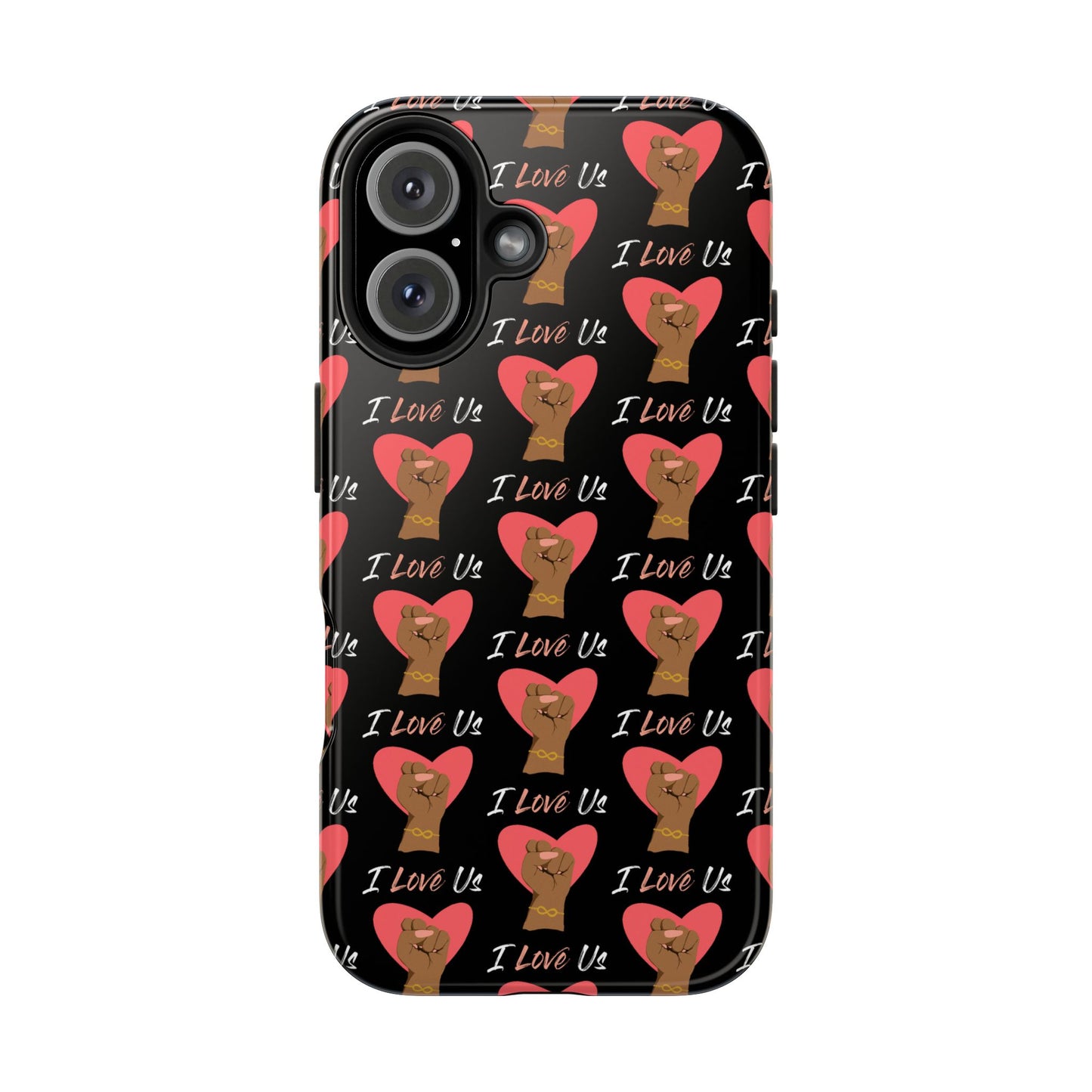 'I Love Us' Black Tough Phone Cases