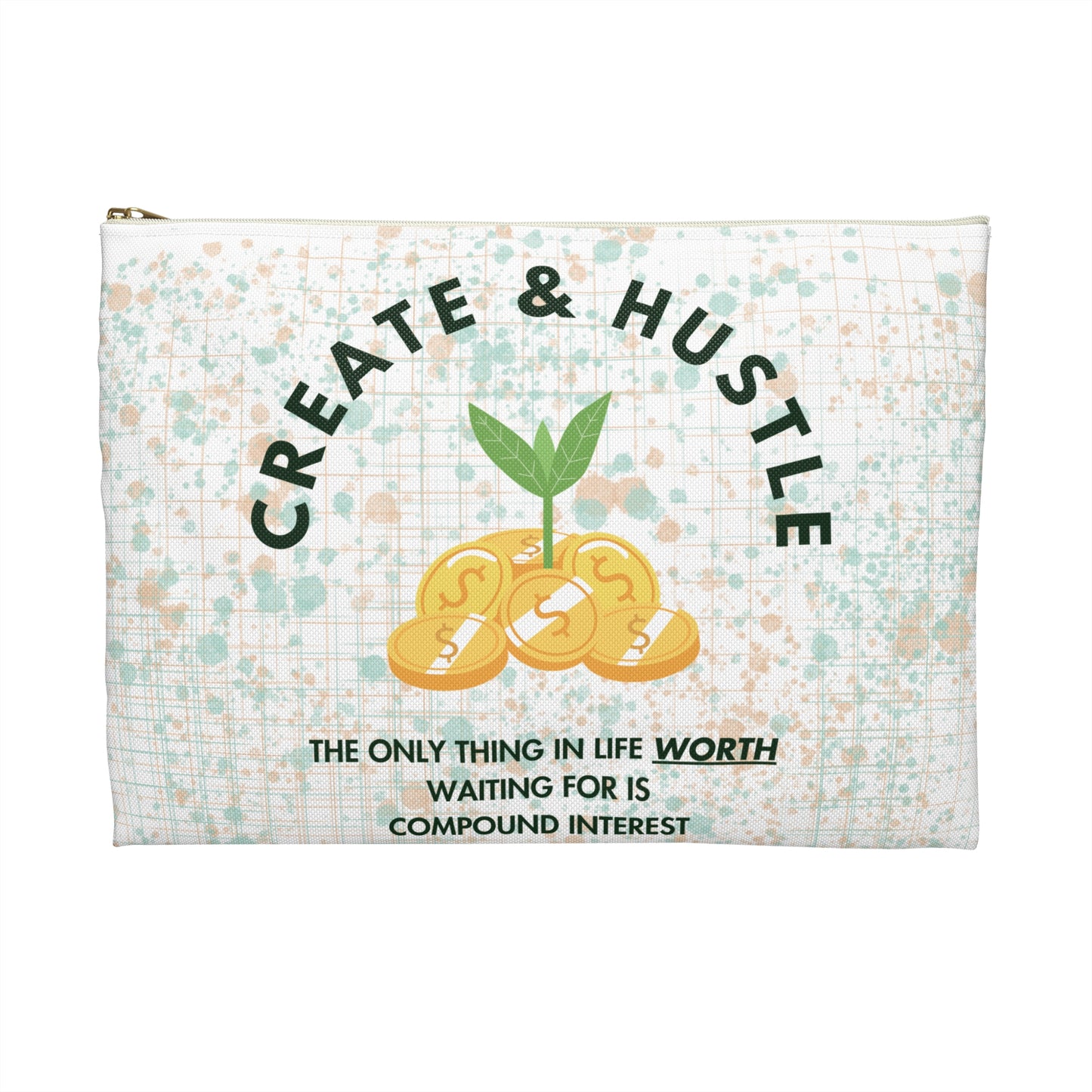 Copy of Hustle White Accessory Pouch