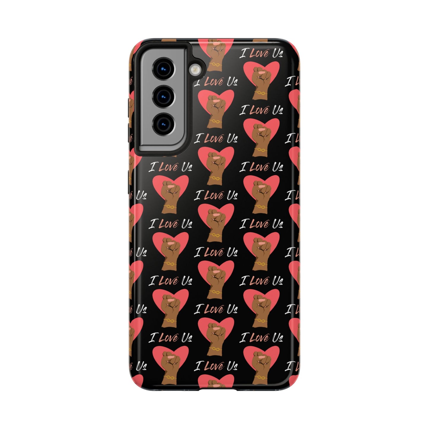 'I Love Us' Black Tough Phone Cases