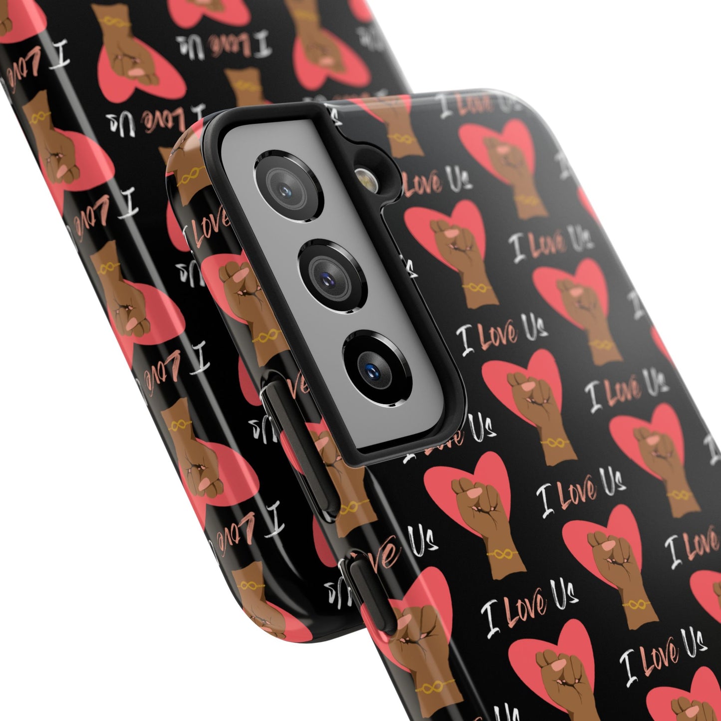 'I Love Us' Black Tough Phone Cases