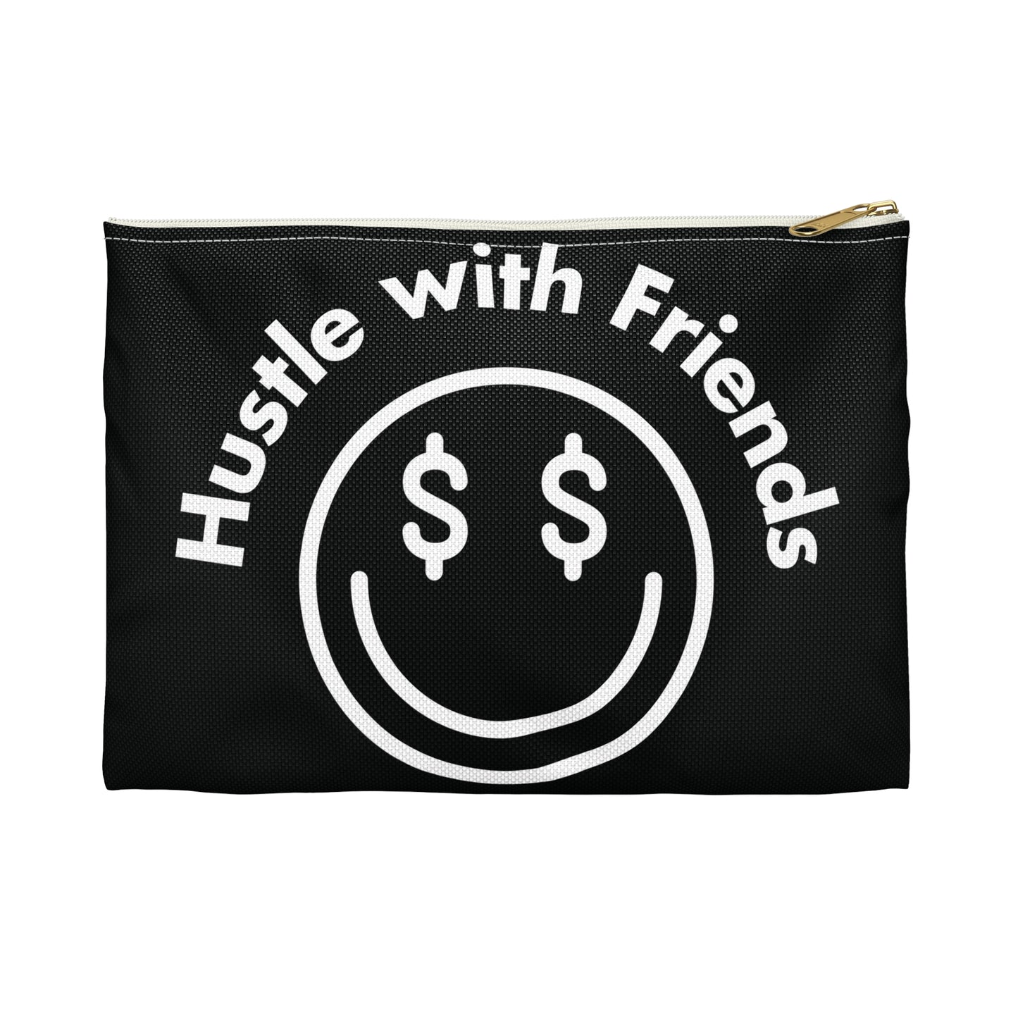 Hustle with Friends Black Accessory Pouch