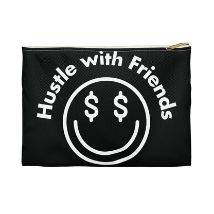 Hustle with Friends Black Accessory Pouch