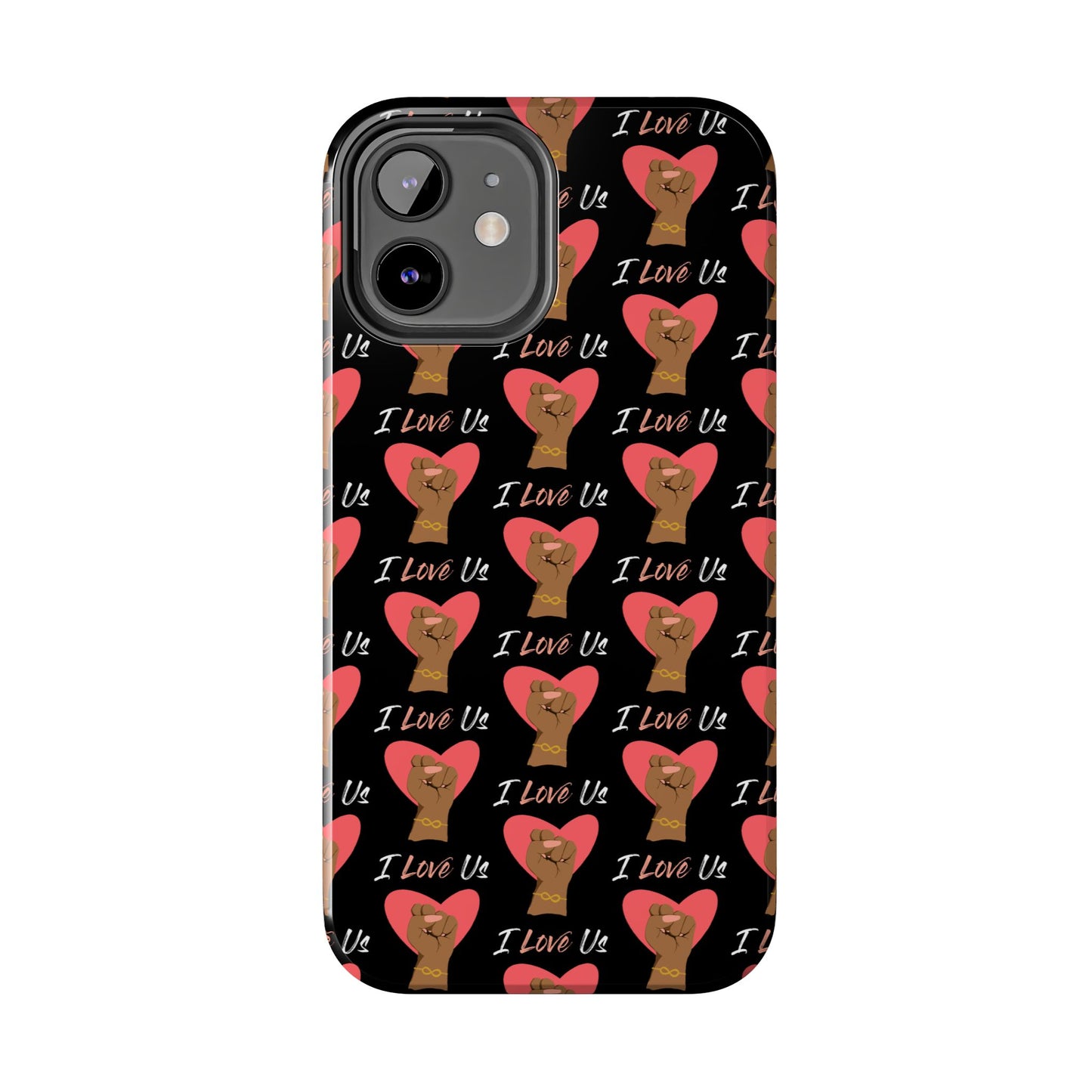 'I Love Us' Black Tough Phone Cases