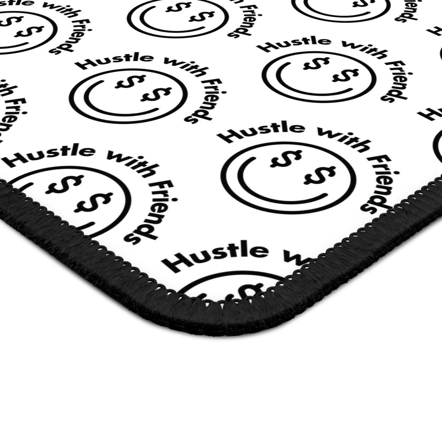 Hustle with Friends White Gaming Mouse Pad