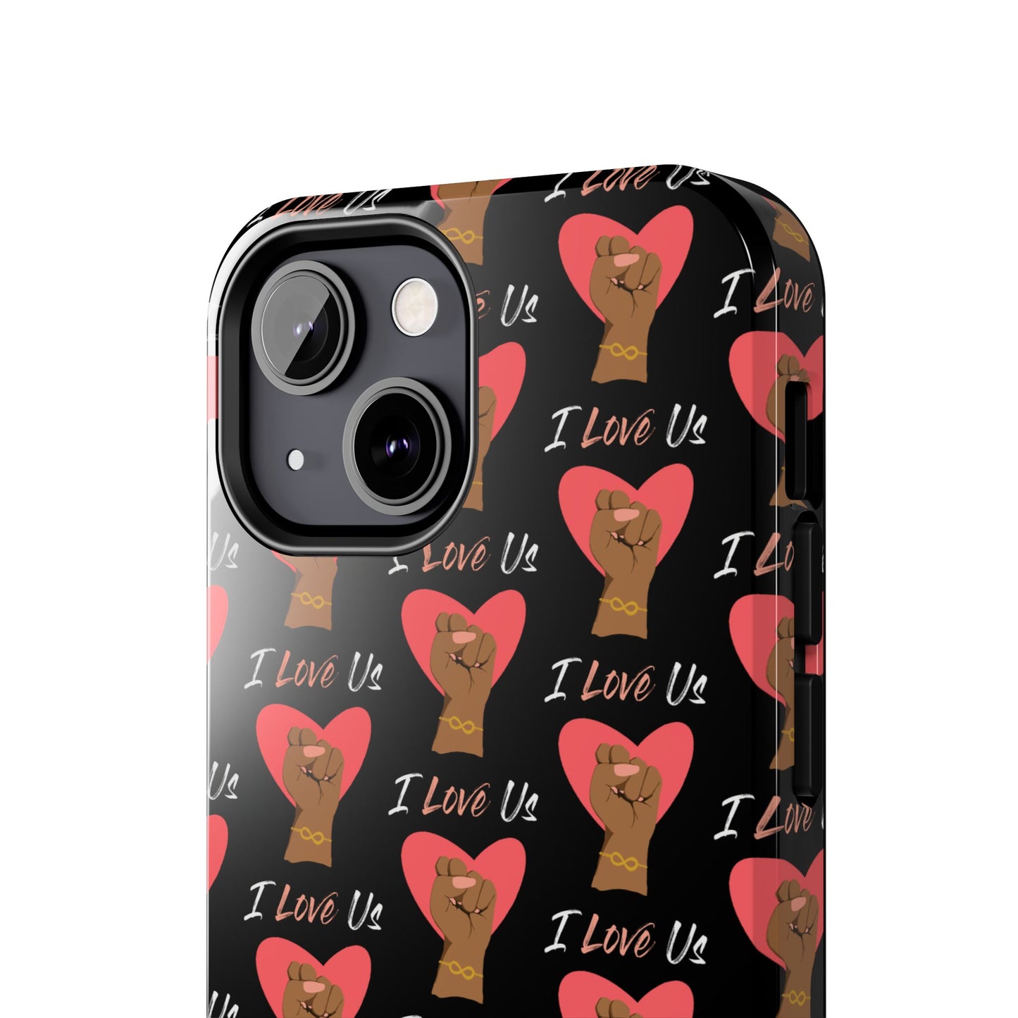 'I Love Us' Black Tough Phone Cases