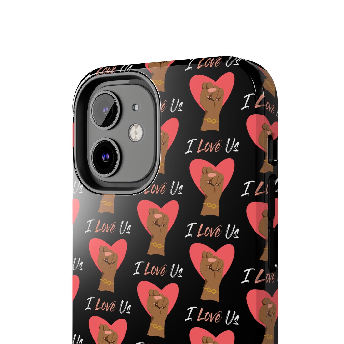 'I Love Us' Black Tough Phone Cases