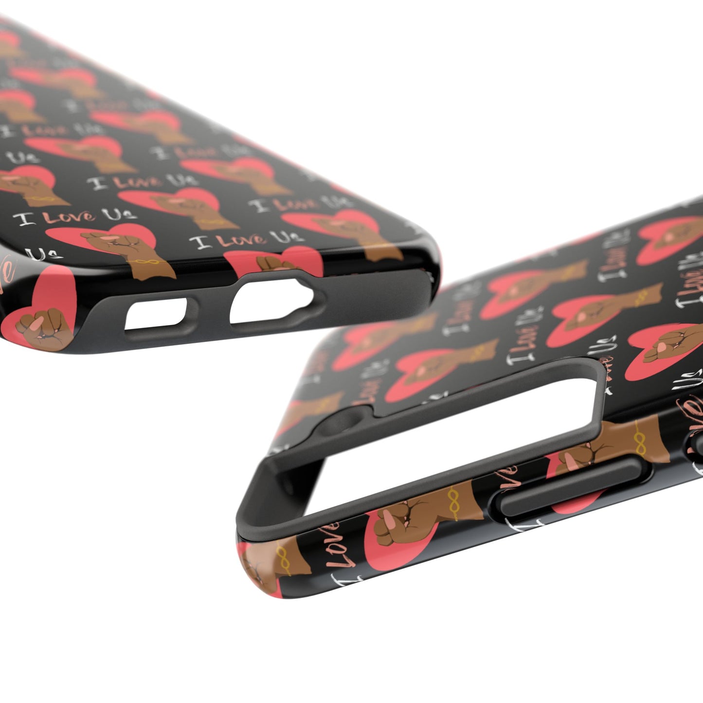 'I Love Us' Black Tough Phone Cases