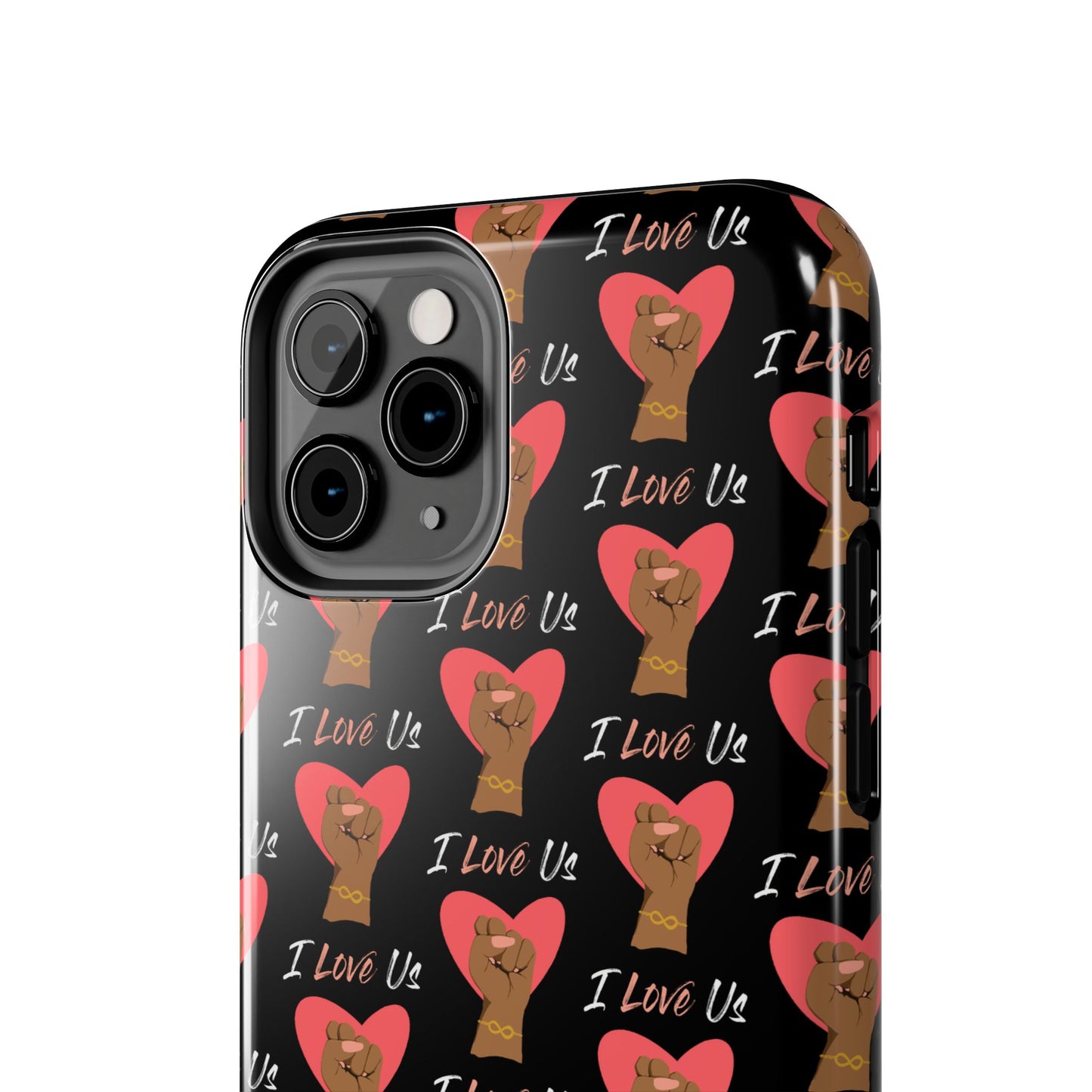 'I Love Us' Black Tough Phone Cases