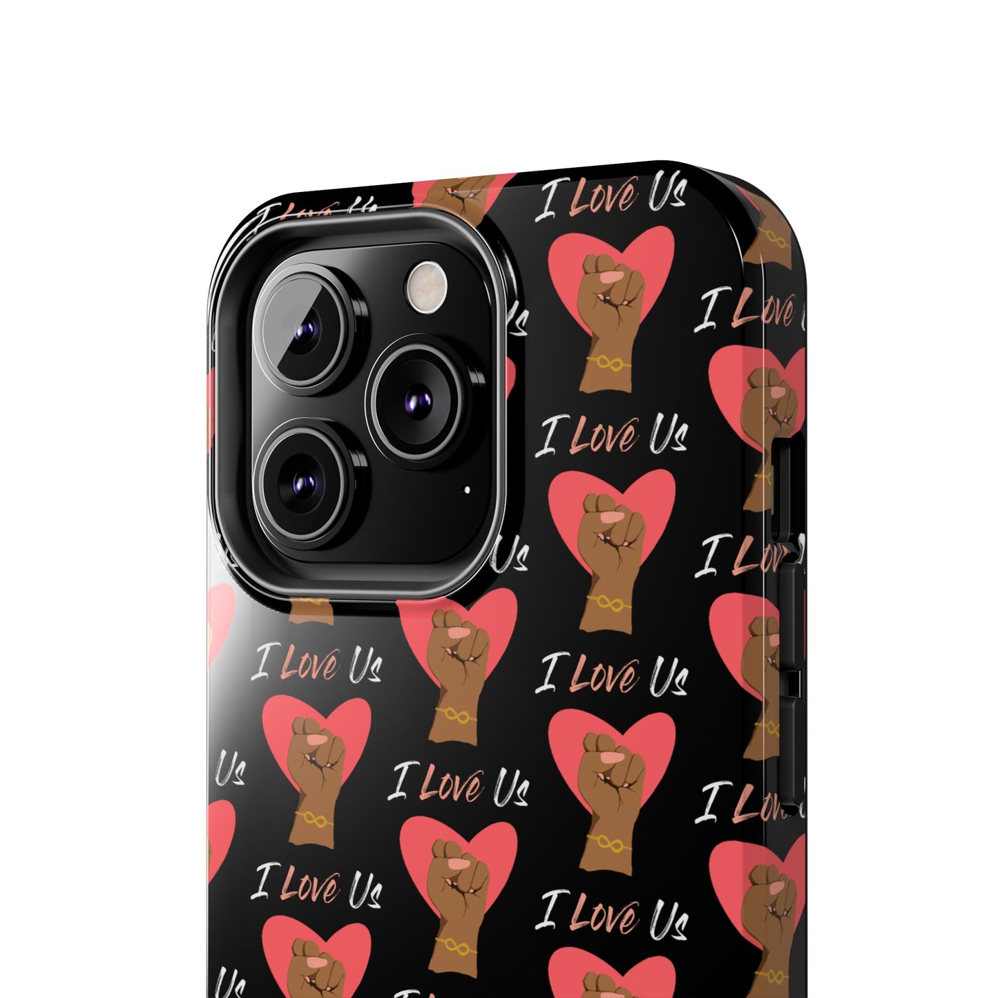 'I Love Us' Black Tough Phone Cases