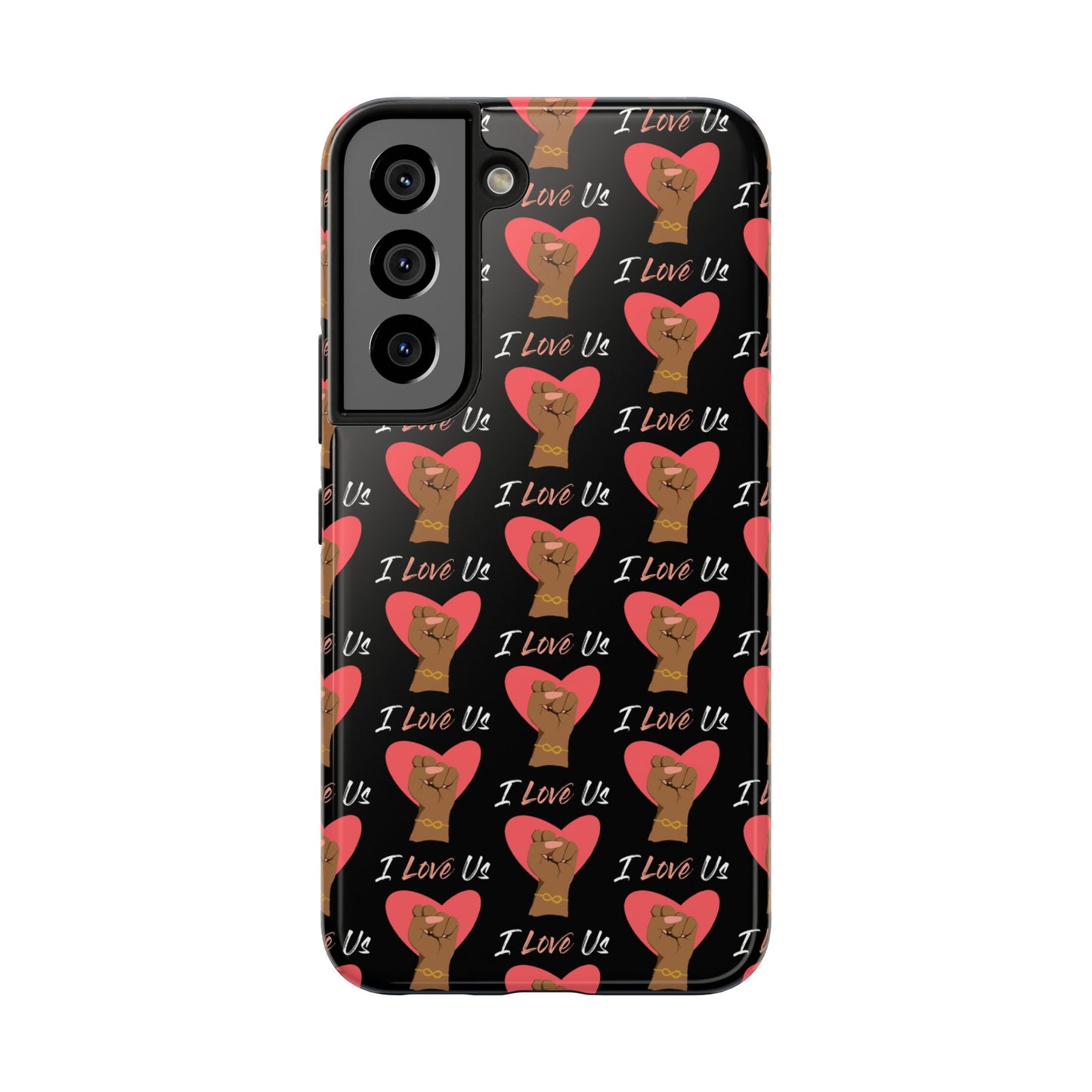 'I Love Us' Black Tough Phone Cases