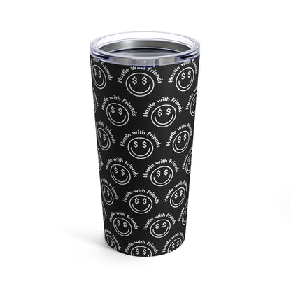 'Hustle with Friends' Black Tumbler 20oz