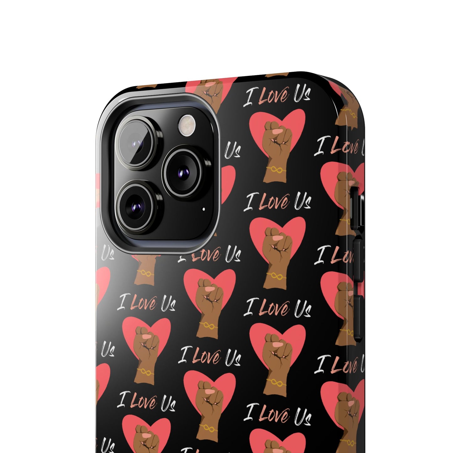 'I Love Us' Black Tough Phone Cases