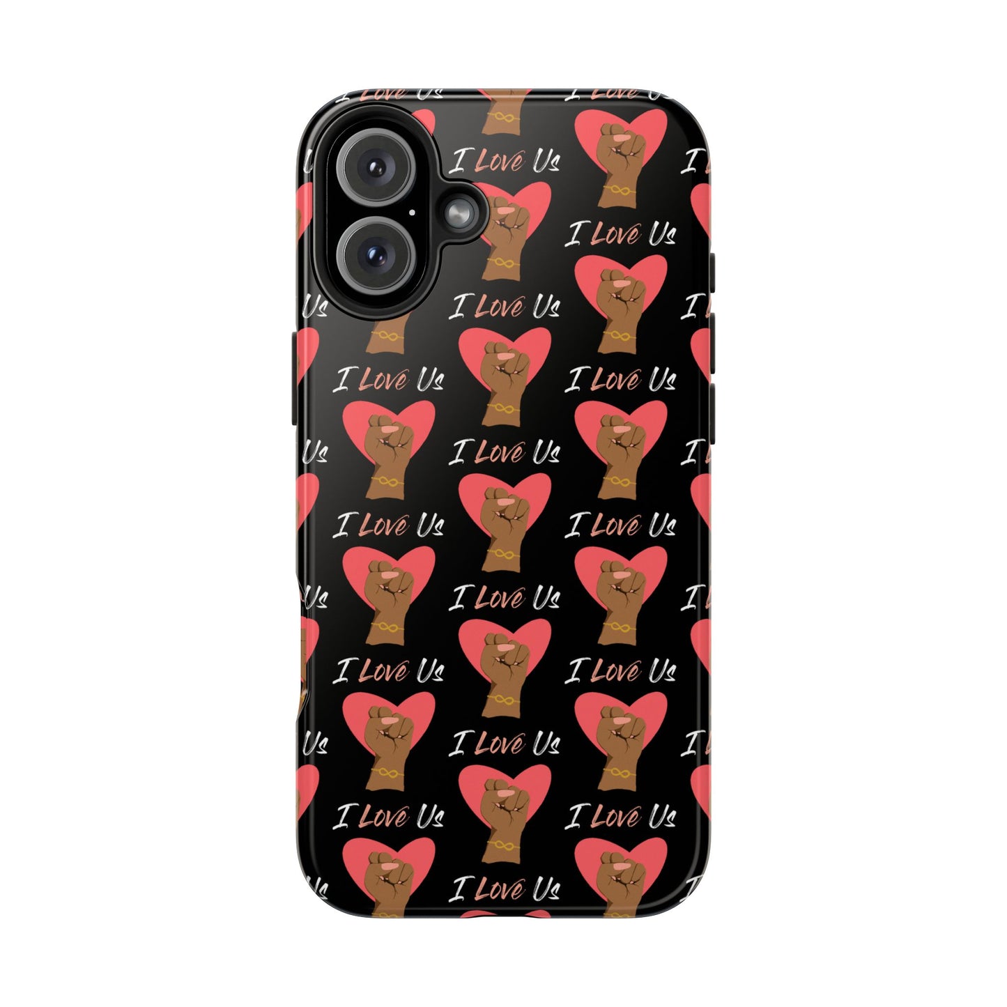 'I Love Us' Black Tough Phone Cases