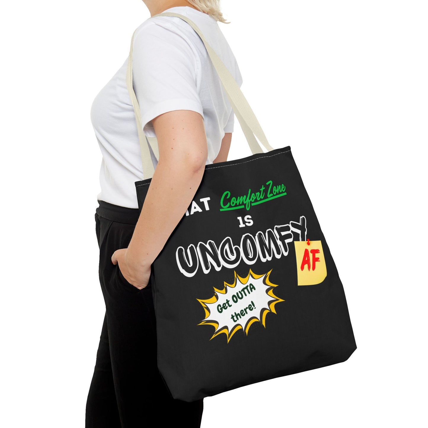 Uncomfy AF Black Tote Bag