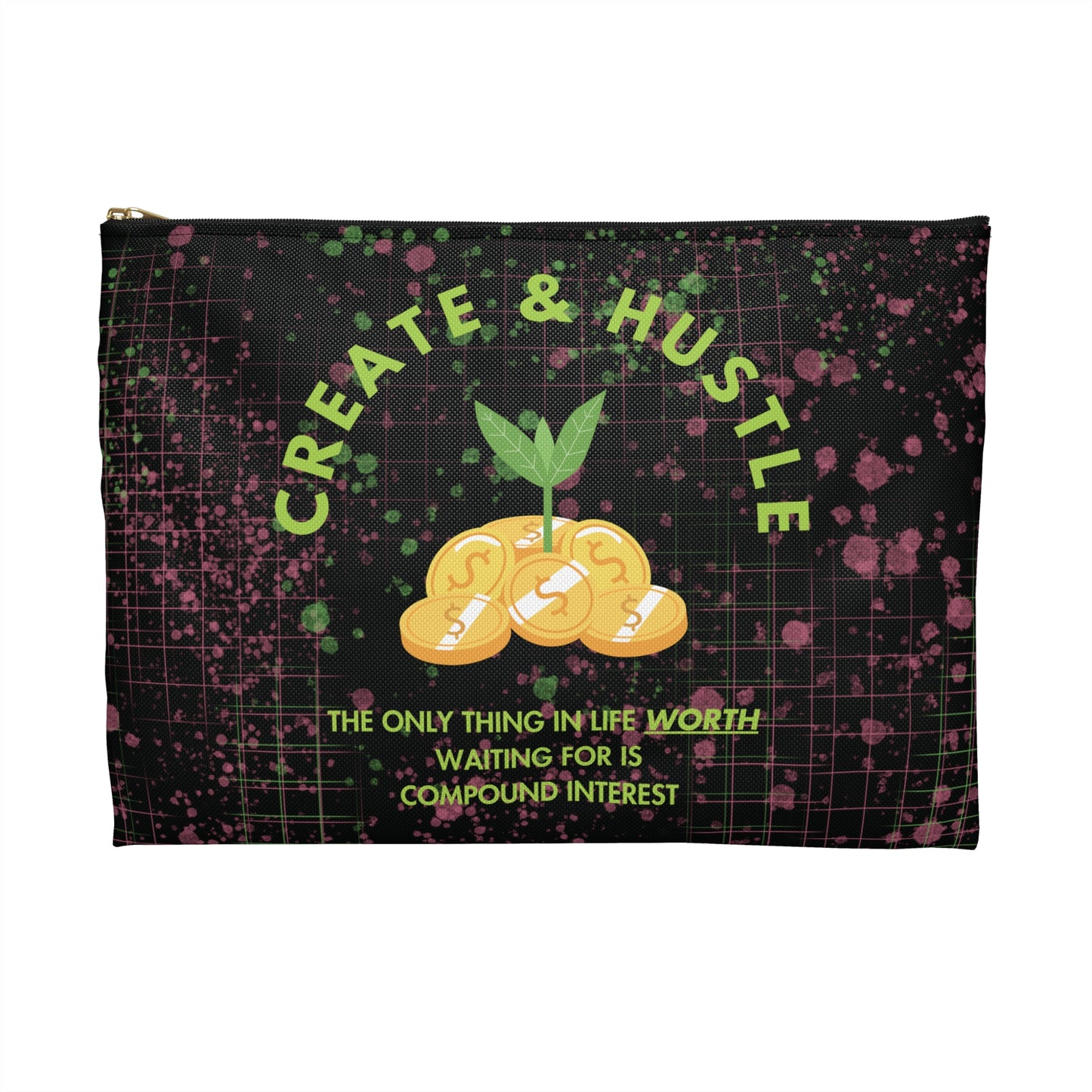 Create & Hustle Black Accessory Pouch