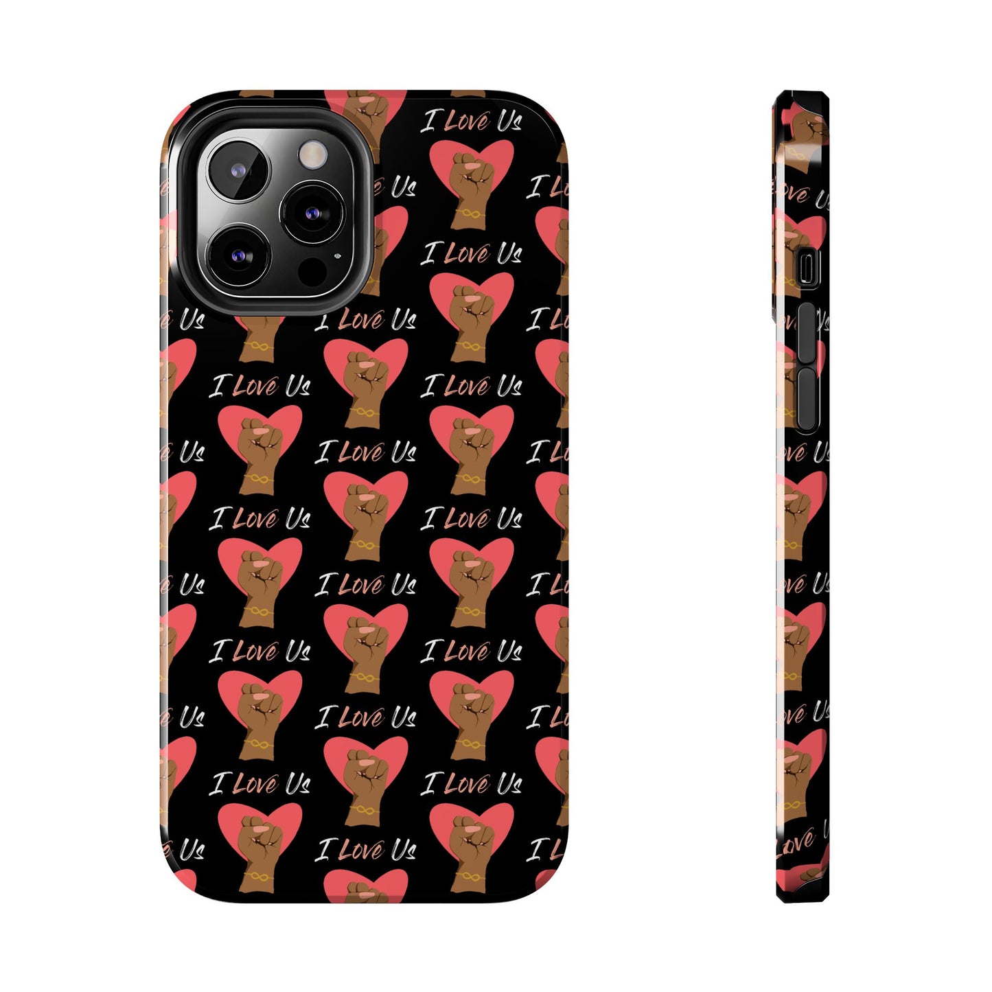 'I Love Us' Black Tough Phone Cases