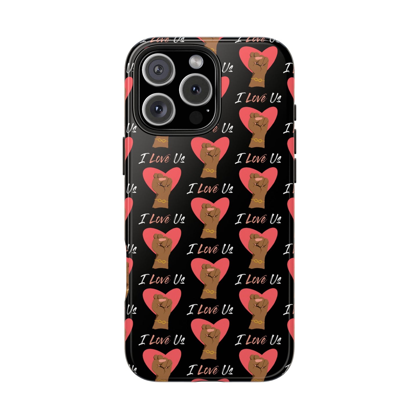 'I Love Us' Black Tough Phone Cases