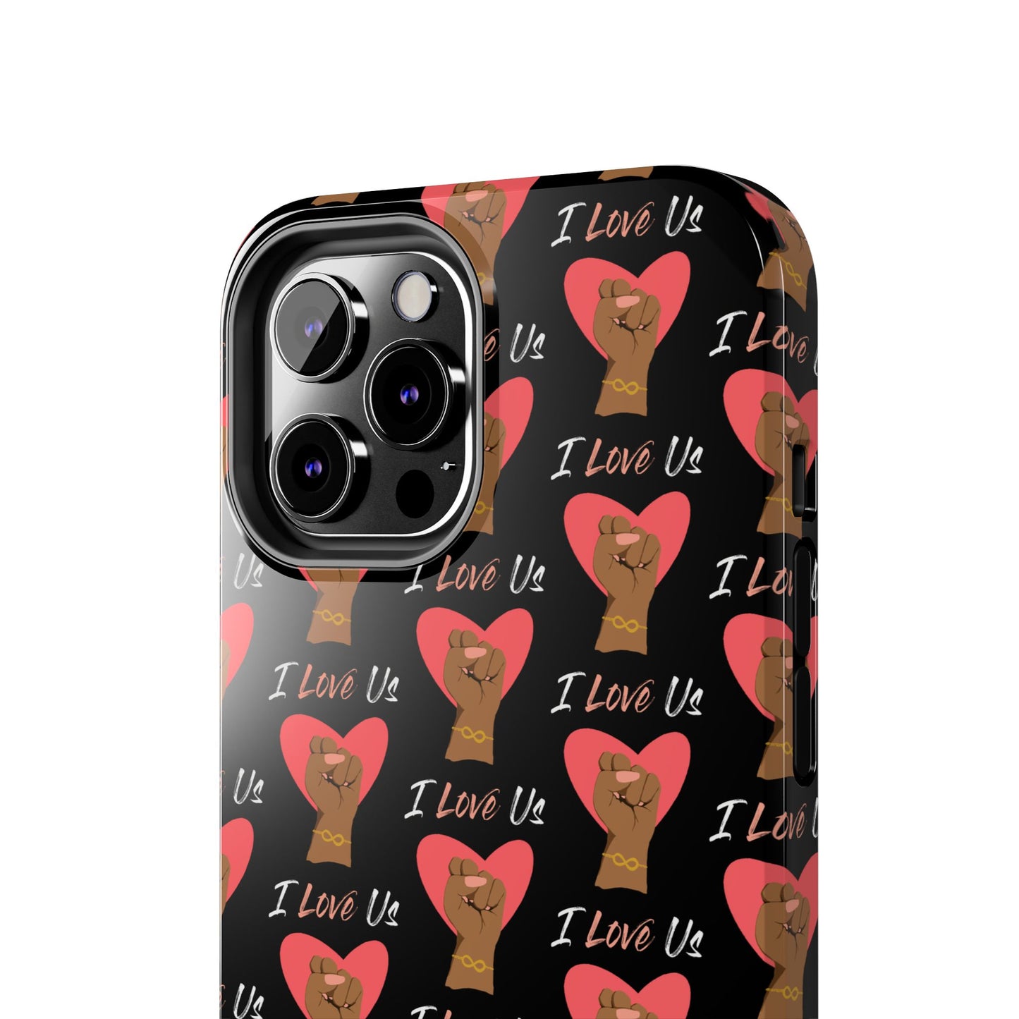 'I Love Us' Black Tough Phone Cases