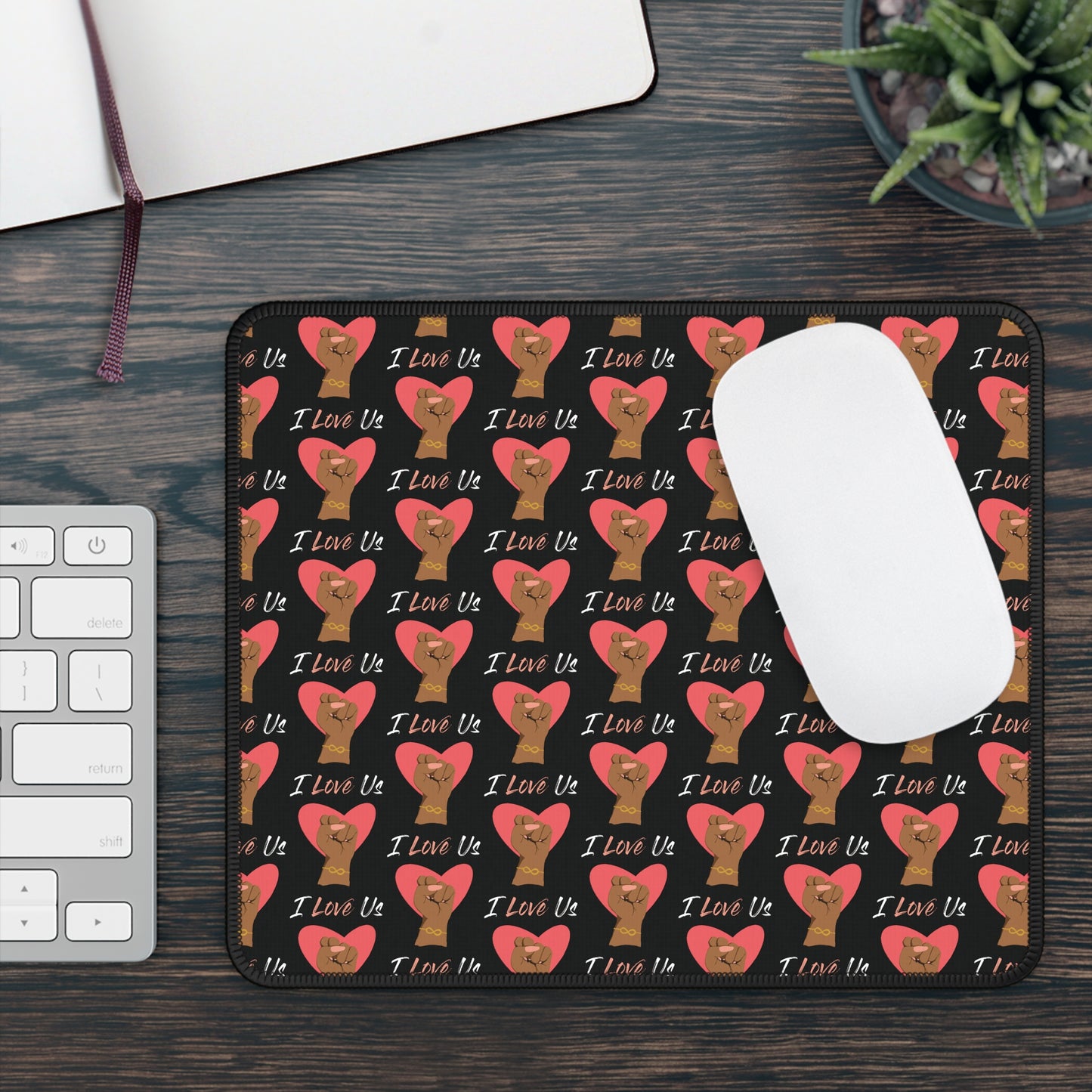 I Love Us Black Repeat Gaming Mouse Pad