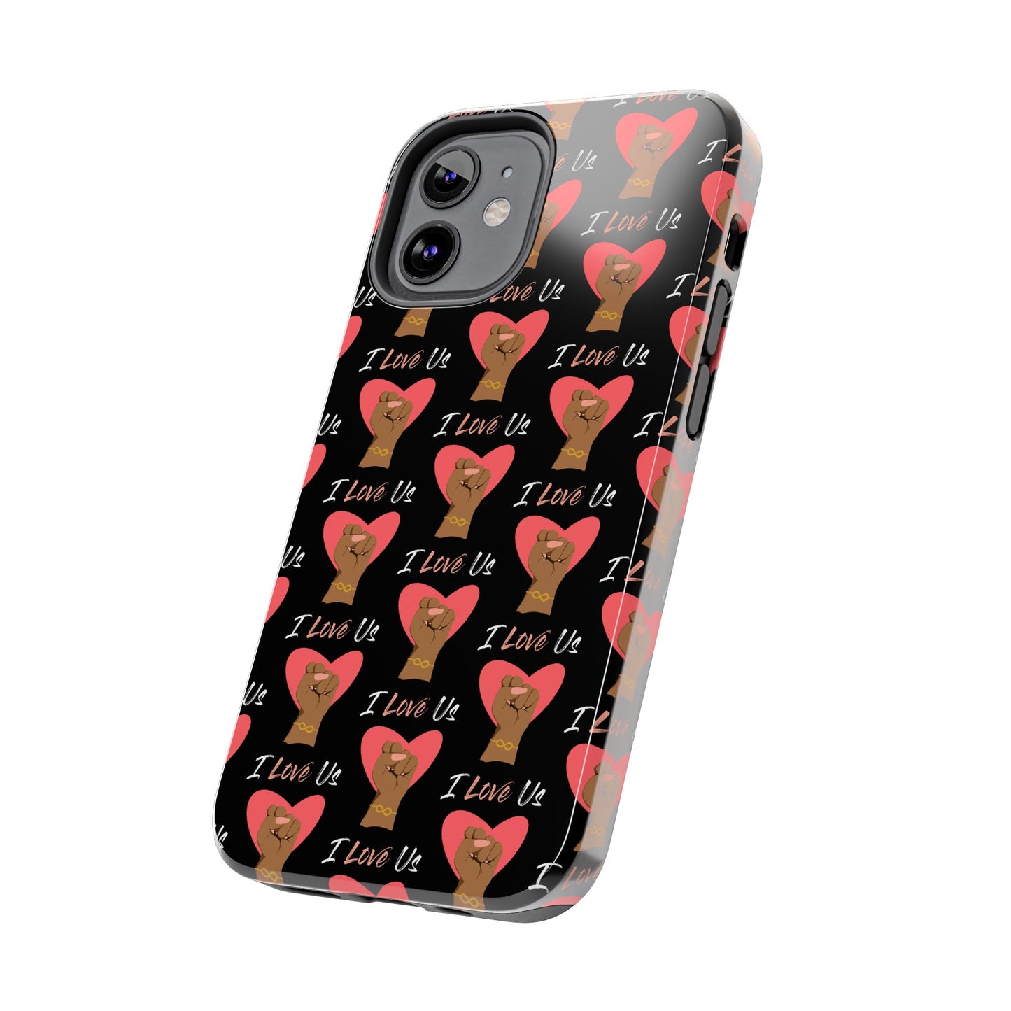 'I Love Us' Black Tough Phone Cases