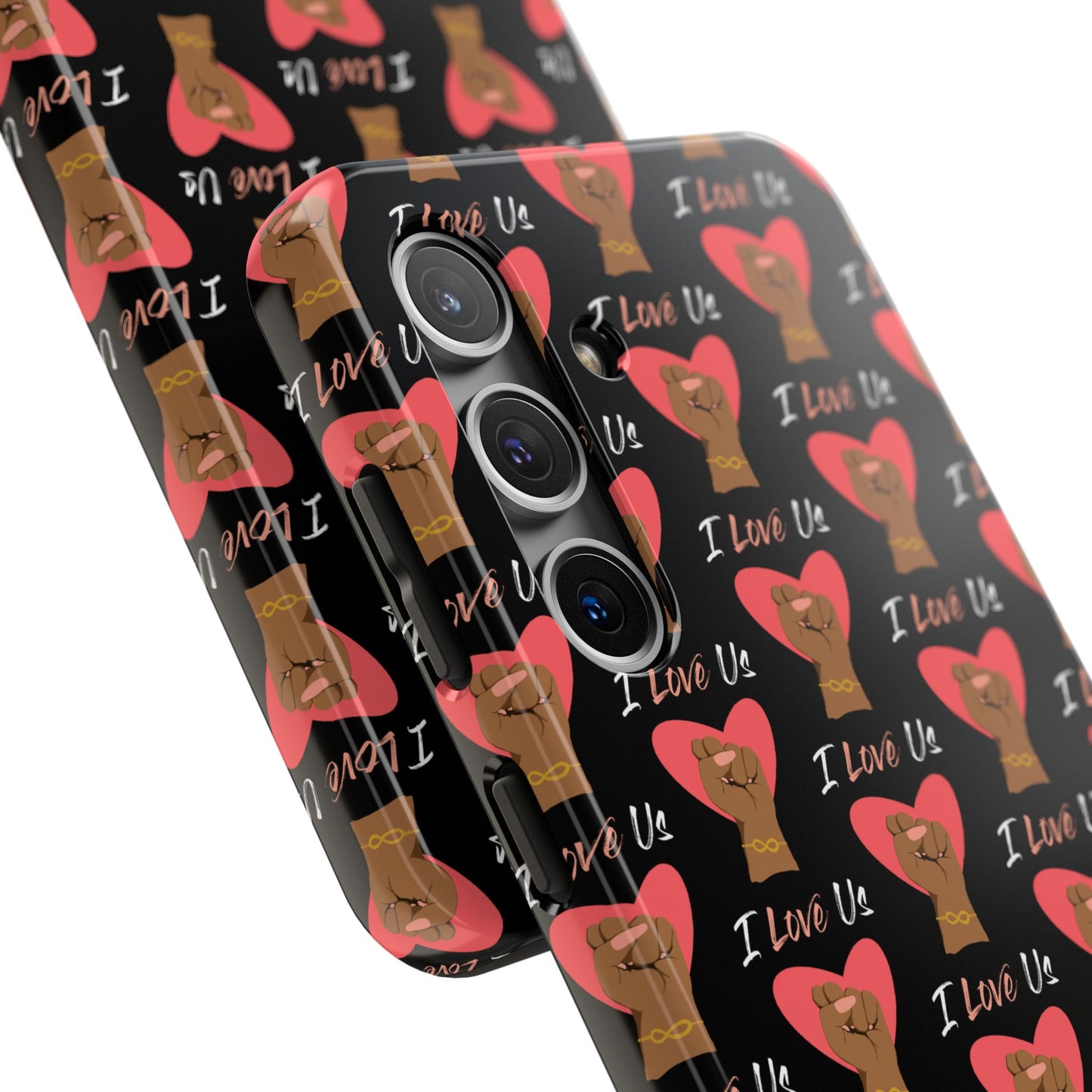 'I Love Us' Black Tough Phone Cases