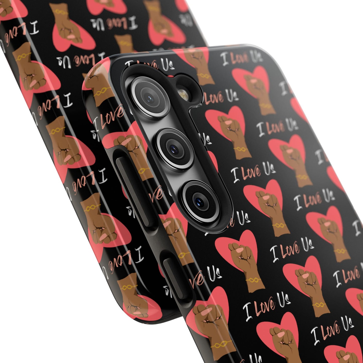 'I Love Us' Black Tough Phone Cases