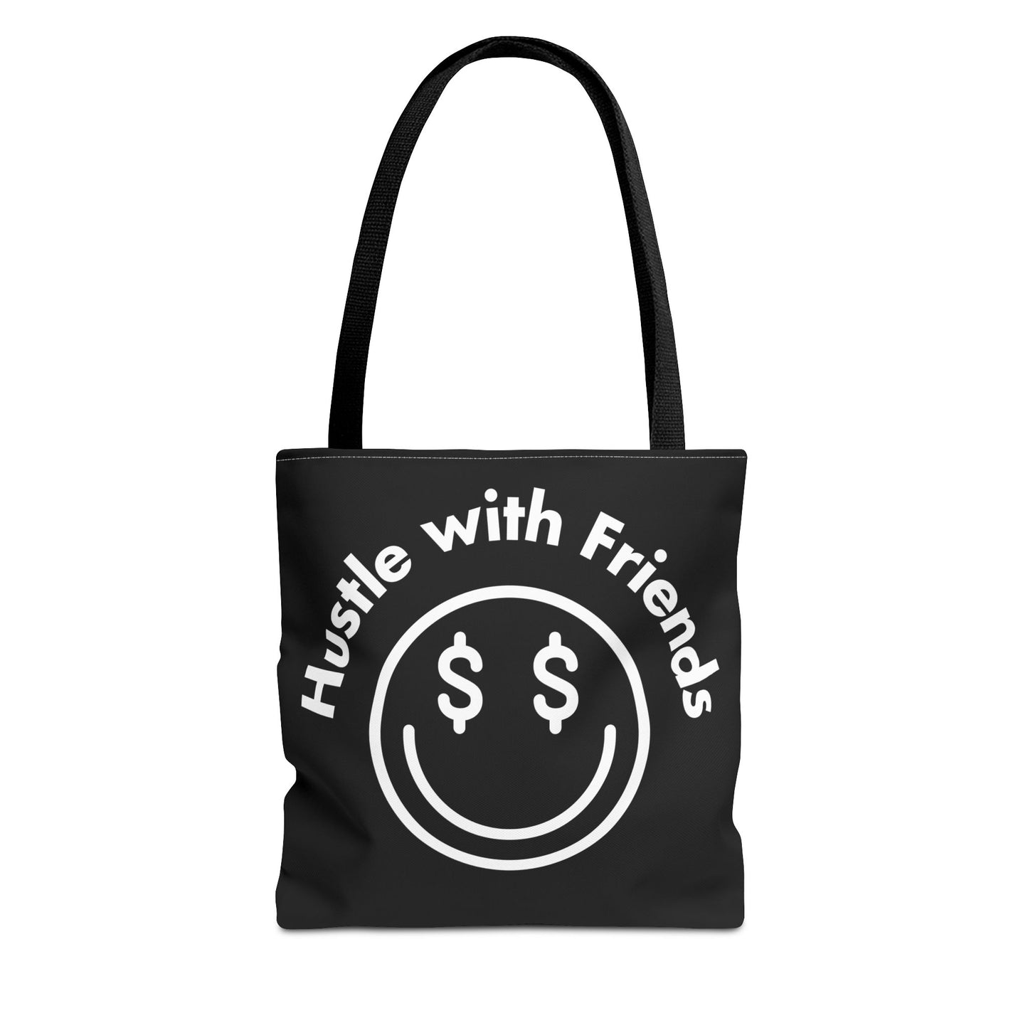 Hustle with Friends Black Tote Bag