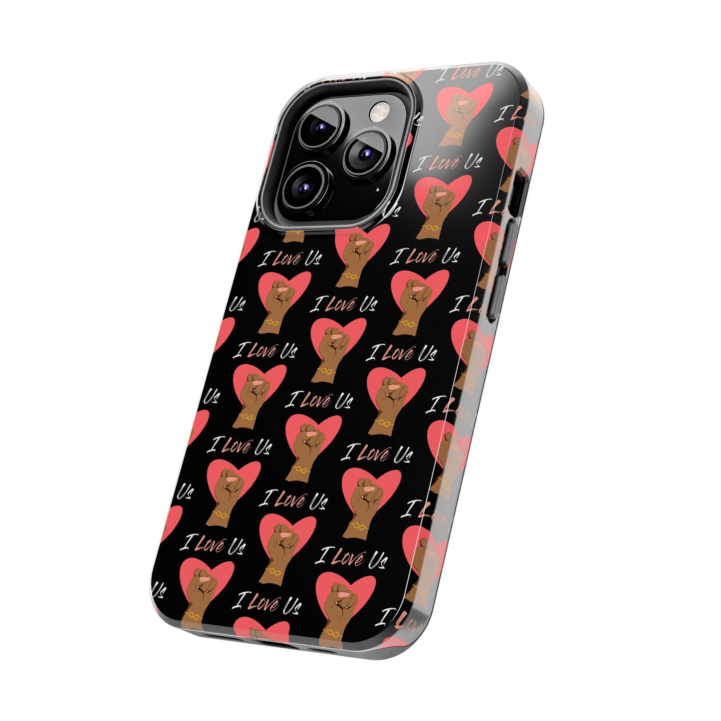 'I Love Us' Black Tough Phone Cases