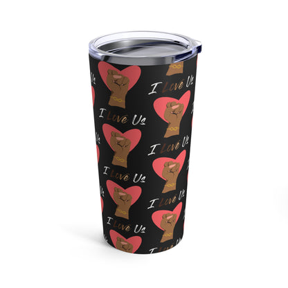 'I Love Us' Black Tumbler 20oz