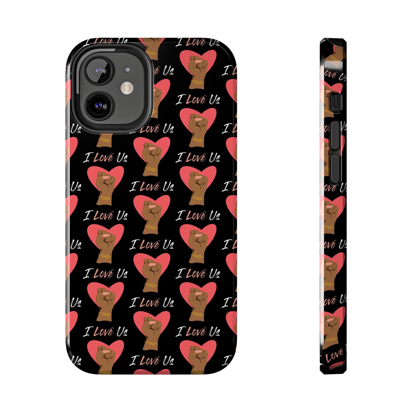 'I Love Us' Black Tough Phone Cases