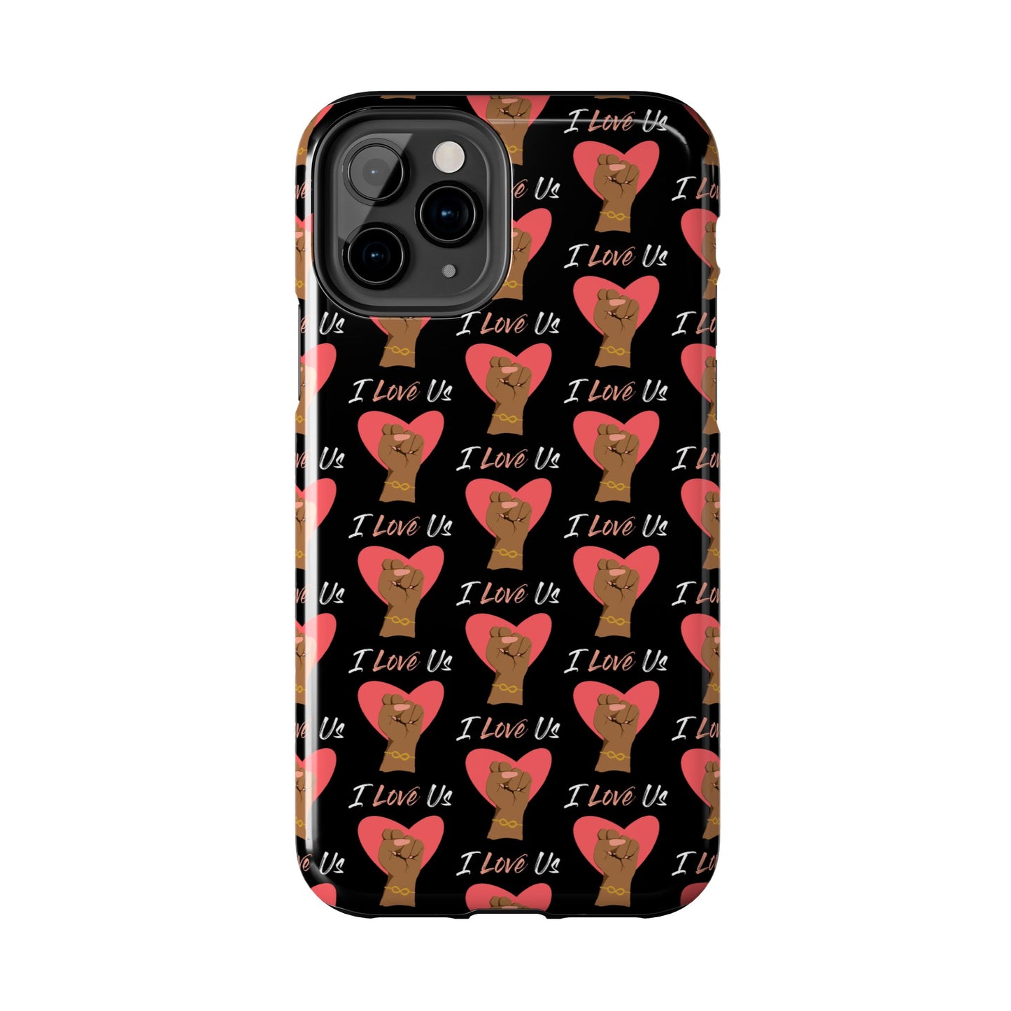 'I Love Us' Black Tough Phone Cases