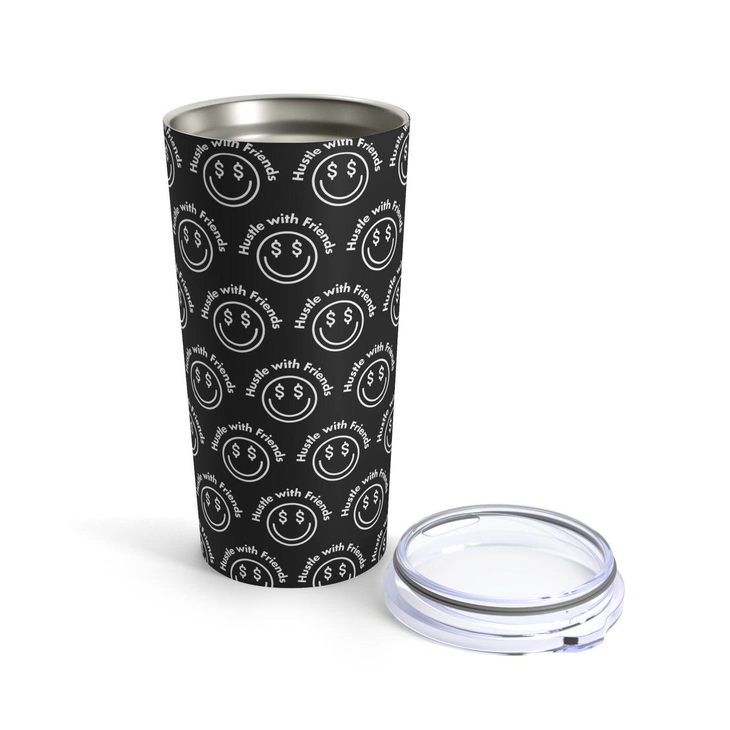 'Hustle with Friends' Black Tumbler 20oz