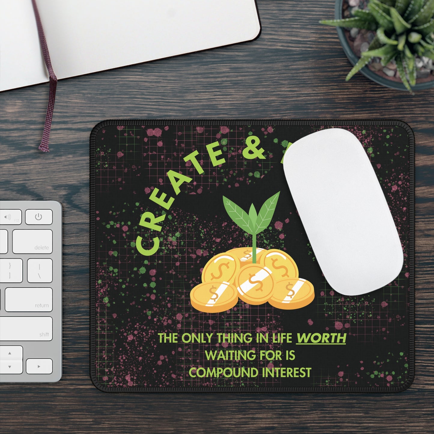 Create & Hustle Gaming Mouse Pad