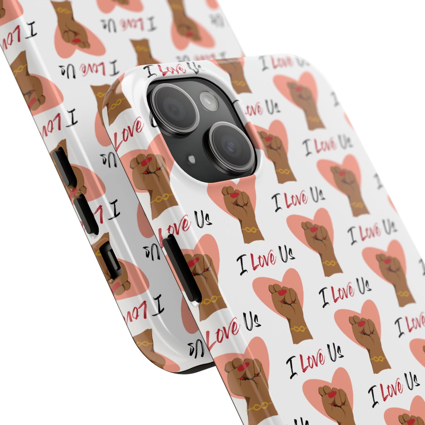 'I Love Us' White Tough Phone Case