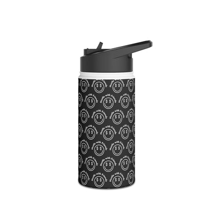 Hustle with Friends Black Stainless Steel Water Bottle