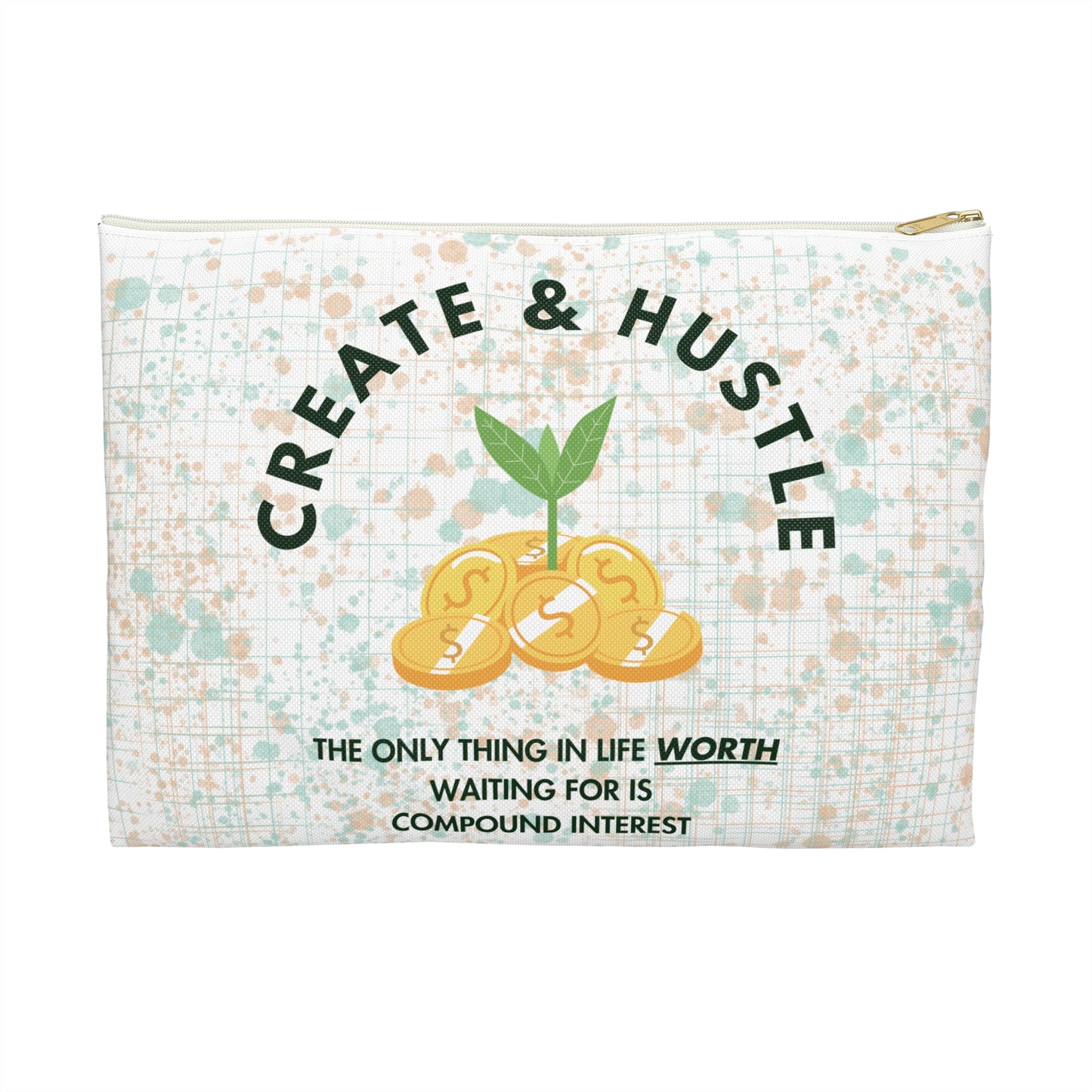 Copy of Hustle White Accessory Pouch