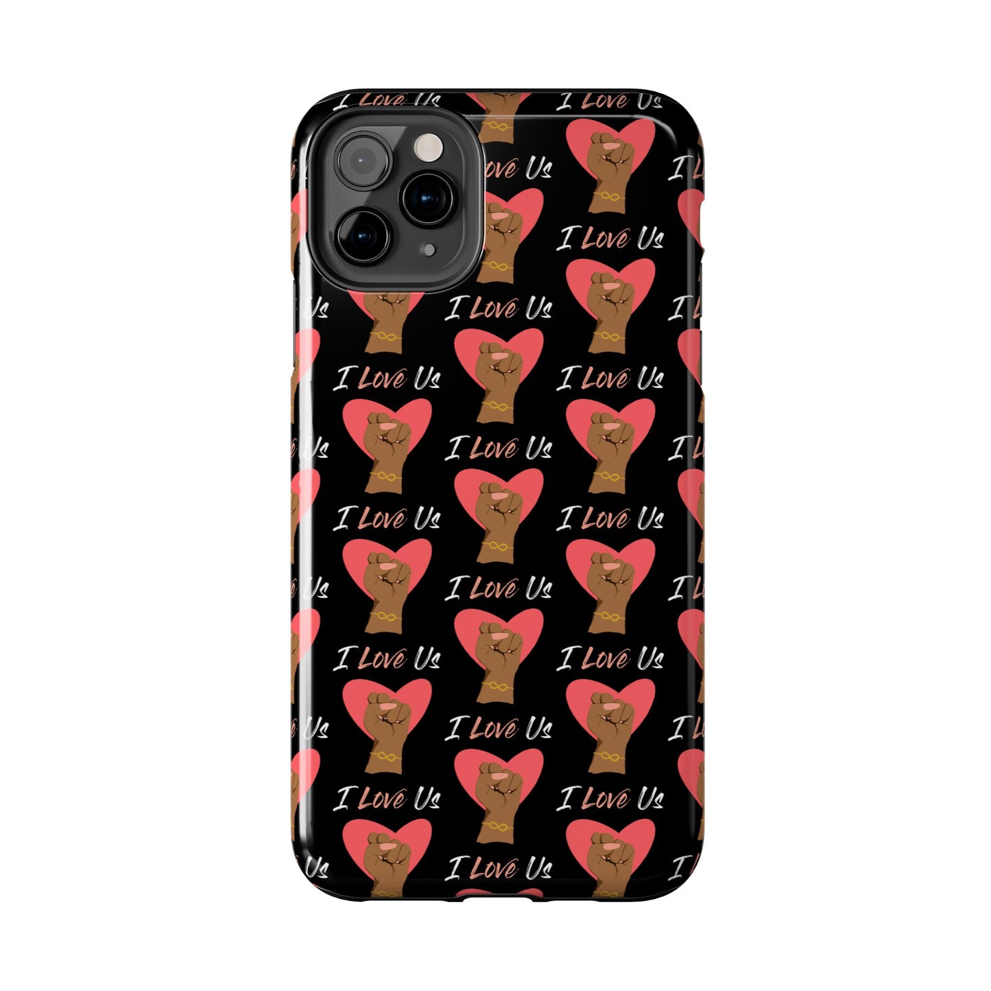 'I Love Us' Black Tough Phone Cases