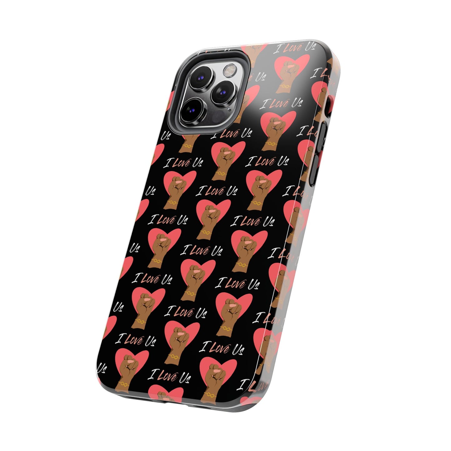 'I Love Us' Black Tough Phone Cases