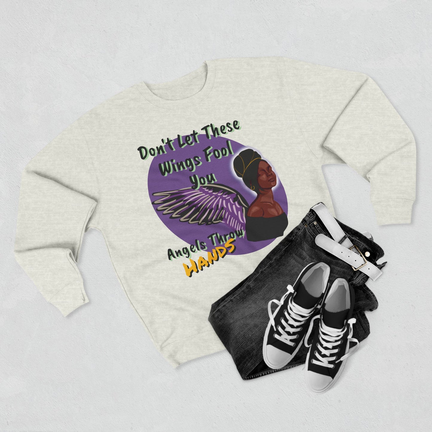 'Angels Throw Hands' Crewneck