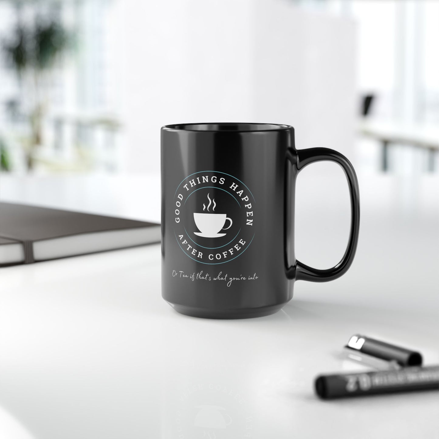 'After Coffee or Tea' Black Mug (11oz, 15oz)