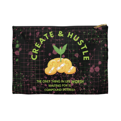 Create & Hustle Black Accessory Pouch