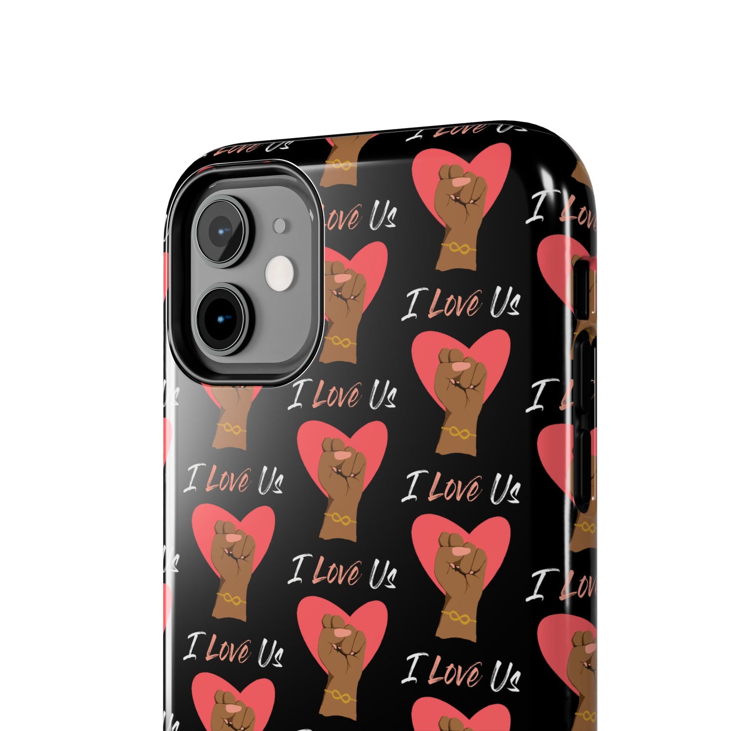 'I Love Us' Black Tough Phone Cases