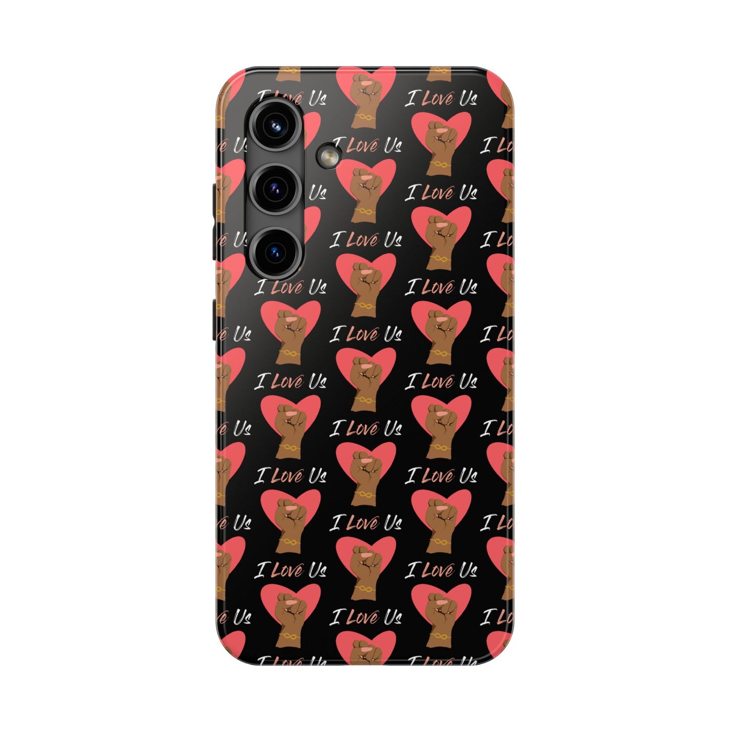 'I Love Us' Black Tough Phone Cases