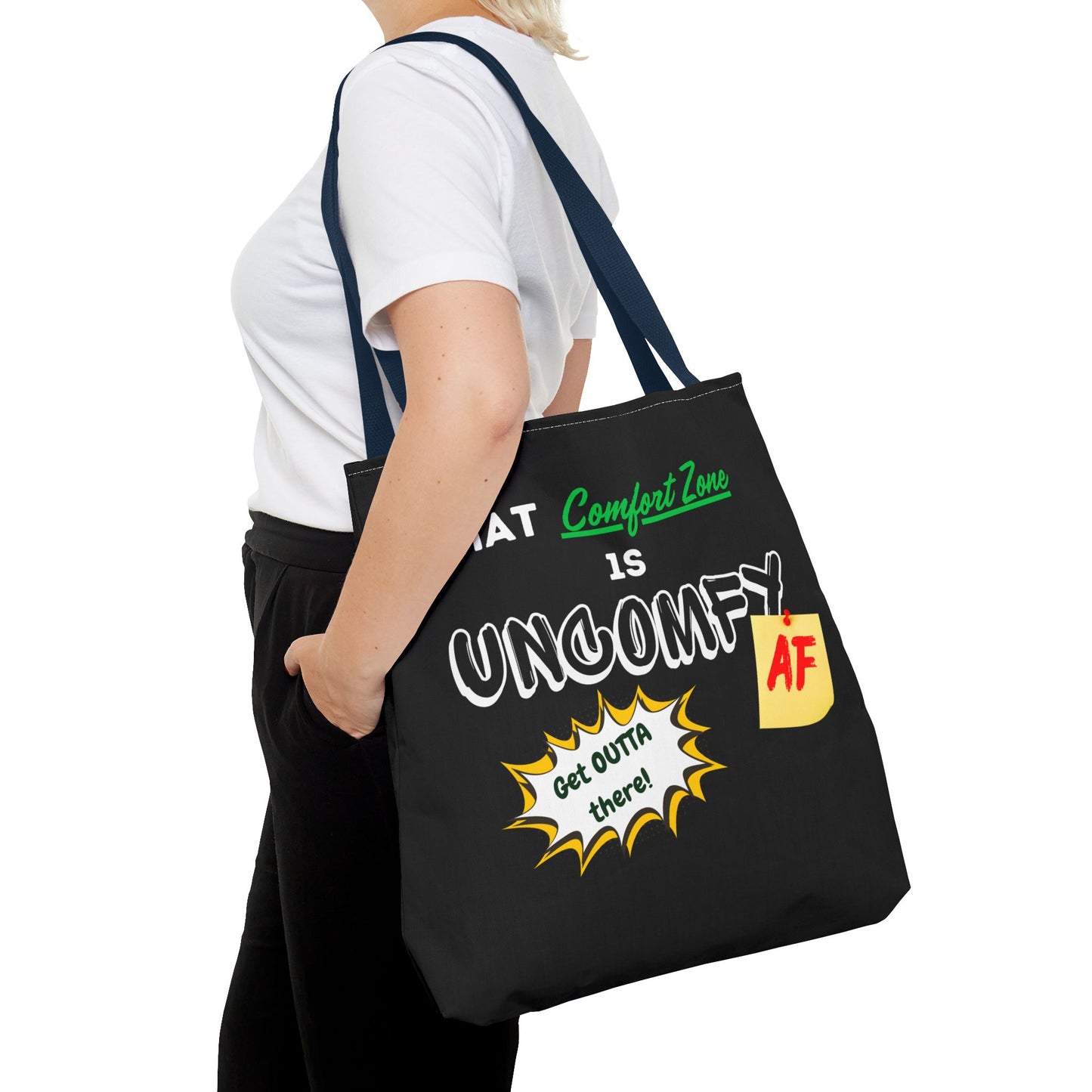 Uncomfy AF Black Tote Bag