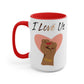 I Love Us Accent Mug 15oz