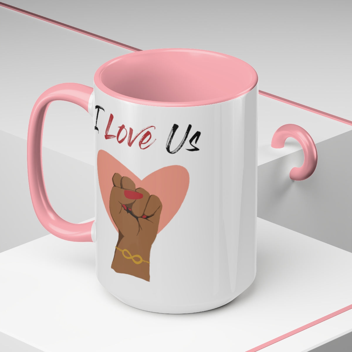 I Love Us Accent Mug 15oz