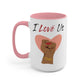 I Love Us Accent Mug 15oz