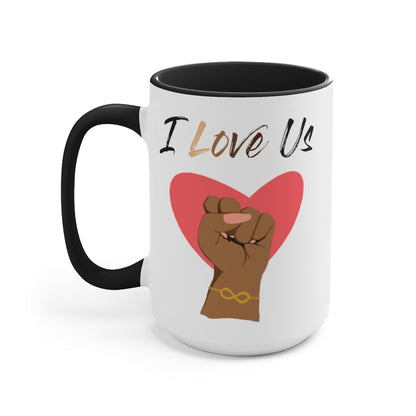 I Love Us Accent Mug 15oz